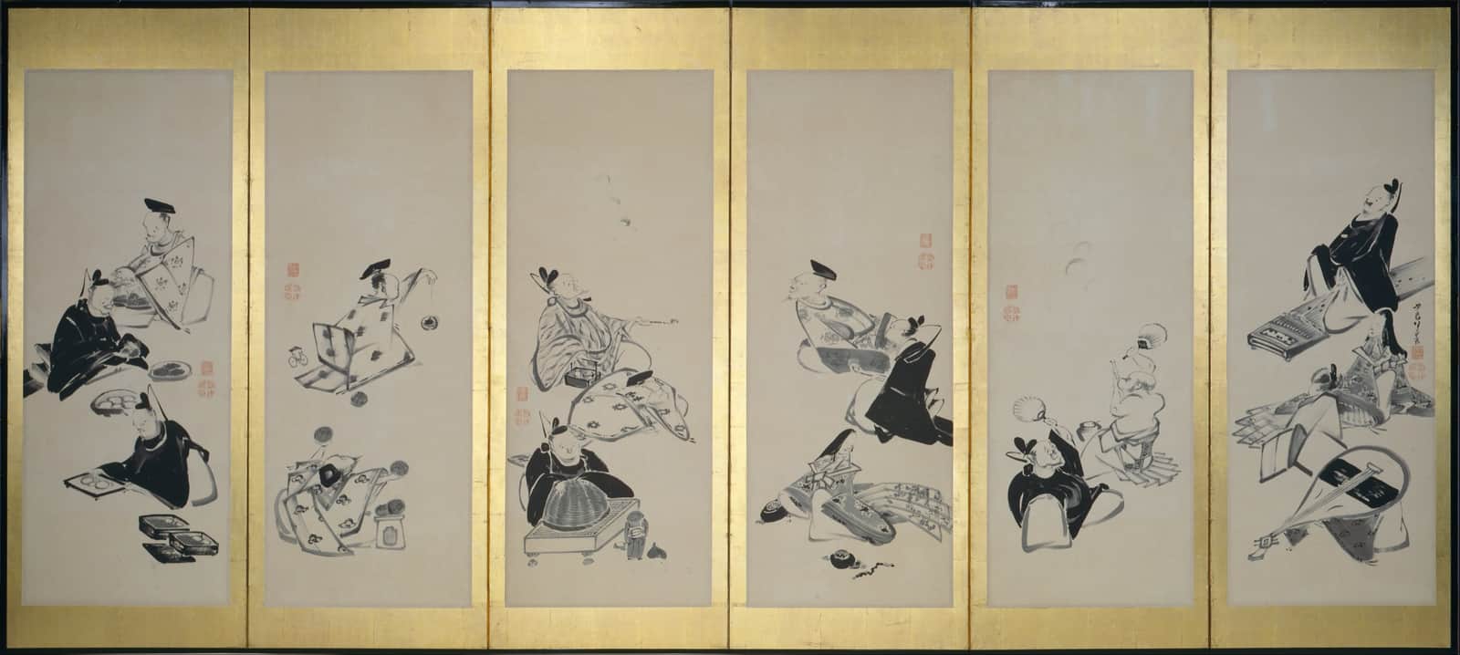 The Thirty-Six Immortal Poets (1 of a pair)
