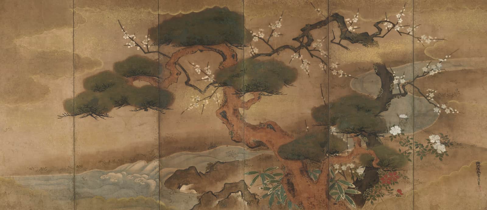 Six panel screen