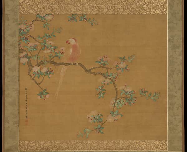 Parrot on a Pear Branch