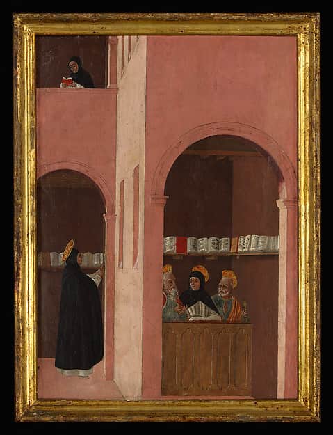 Saint Thomas Aquinas Aided by Saints Peter and Paul