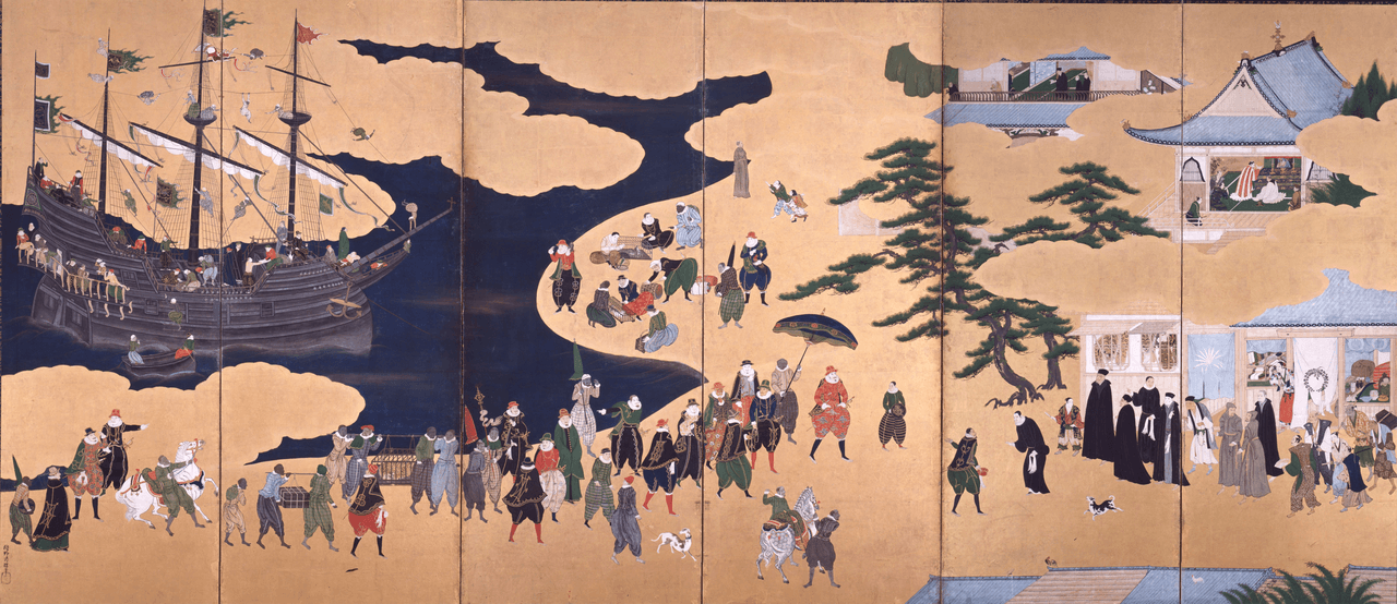 Arrival of the Southern Barbarians (Nanban-jin) Screen