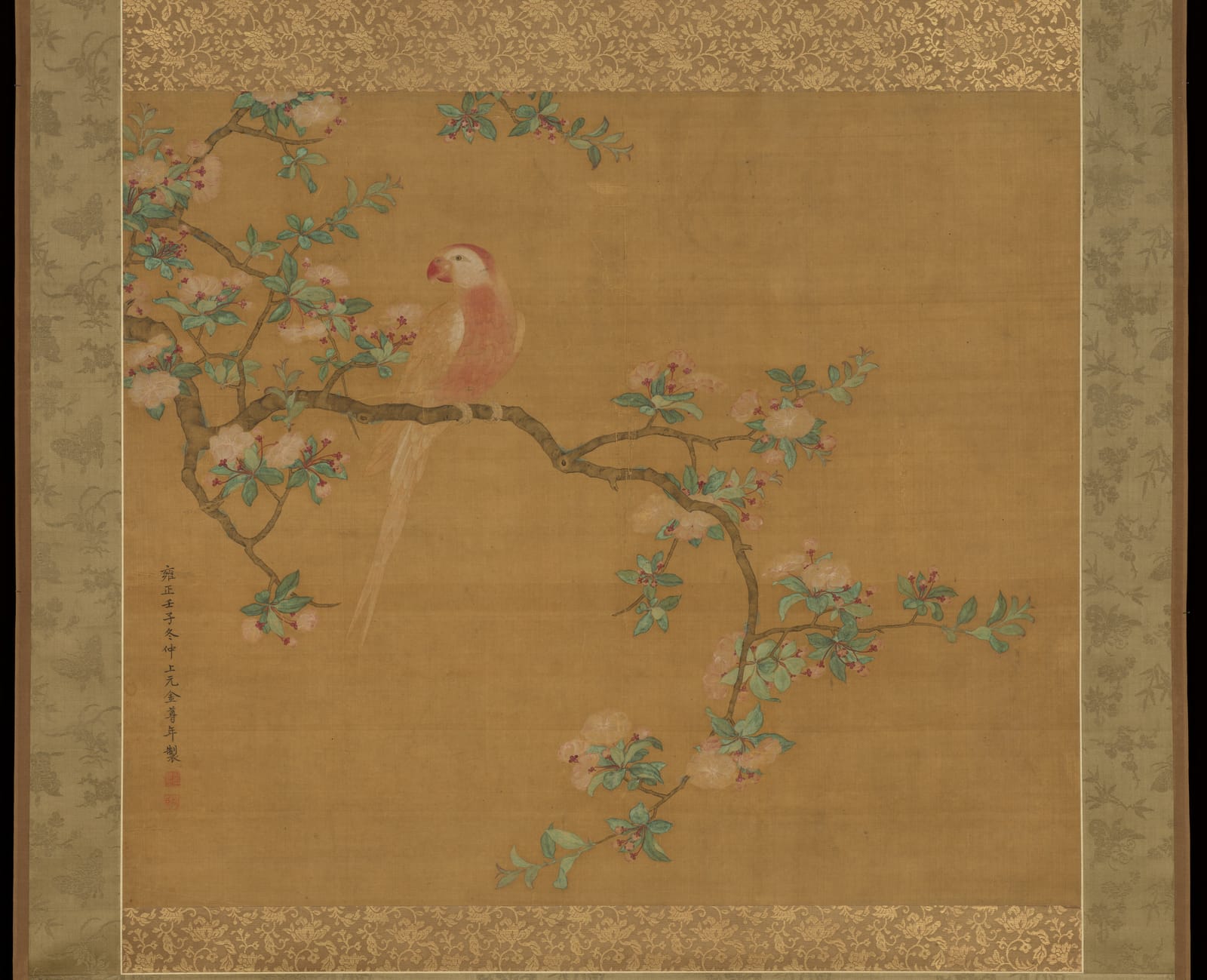 Parrot on a Pear Branch