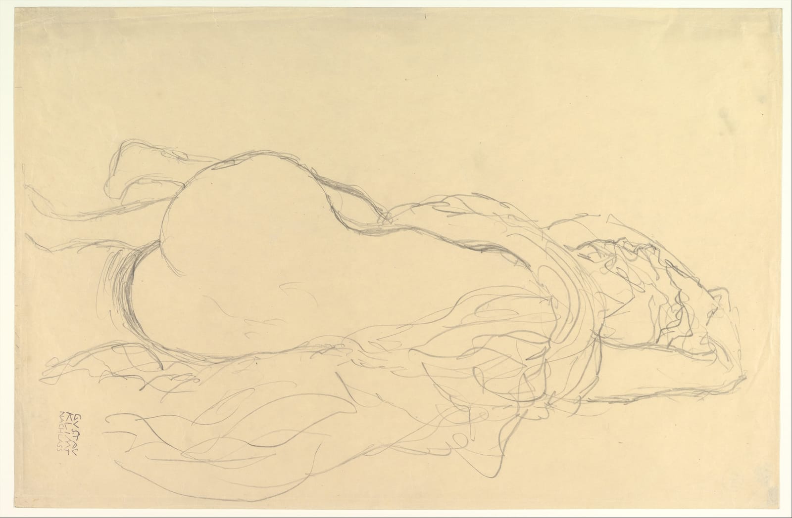 Reclining Nude with Drapery, Back View