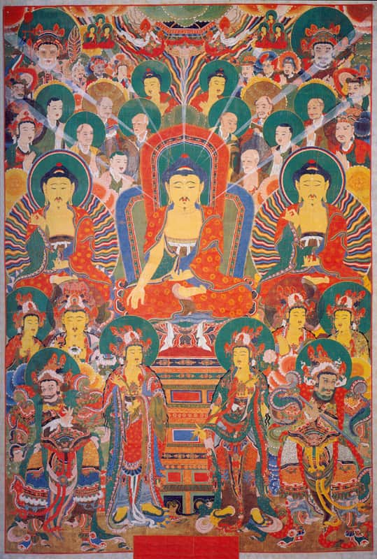 용흥사 삼불회 괘불탱