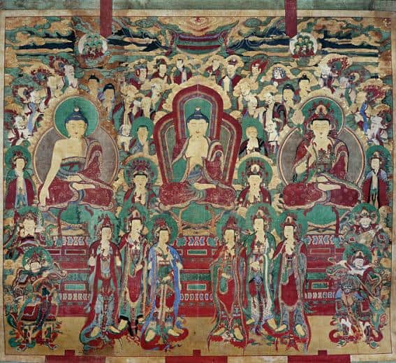 청도 운문사 비로자나삼신불회도