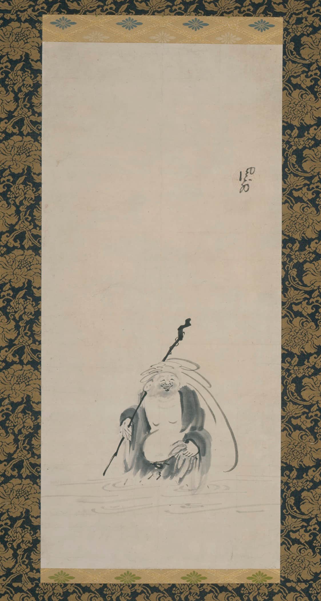 Hotei Crossing a Stream