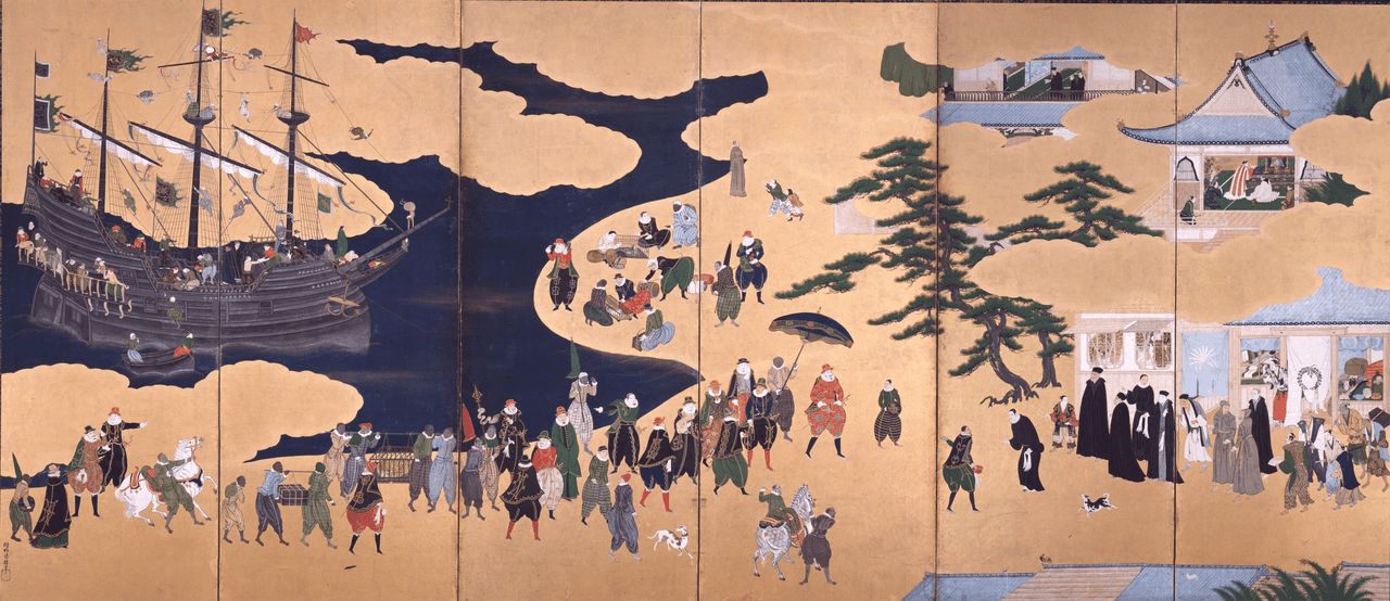 Arrival of the Southern Barbarians (Nanban-jin) Screen