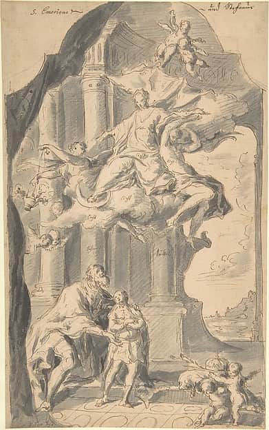 Saint Stephen of Hungary Presenting his Son, Saint Emeric, to the Virgin