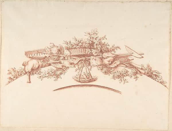 Preparatory Study for Plate 41 in "Maisons de plaisance," Vol. II