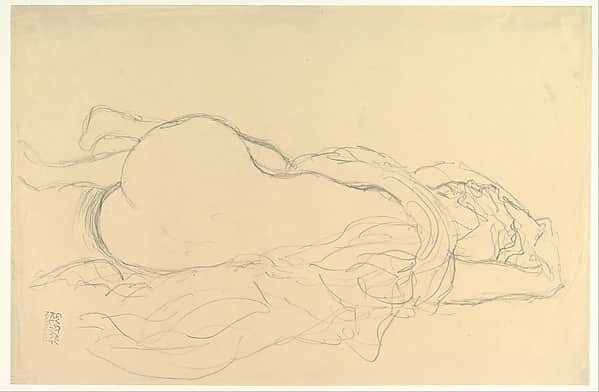 Reclining Nude with Drapery, Back View