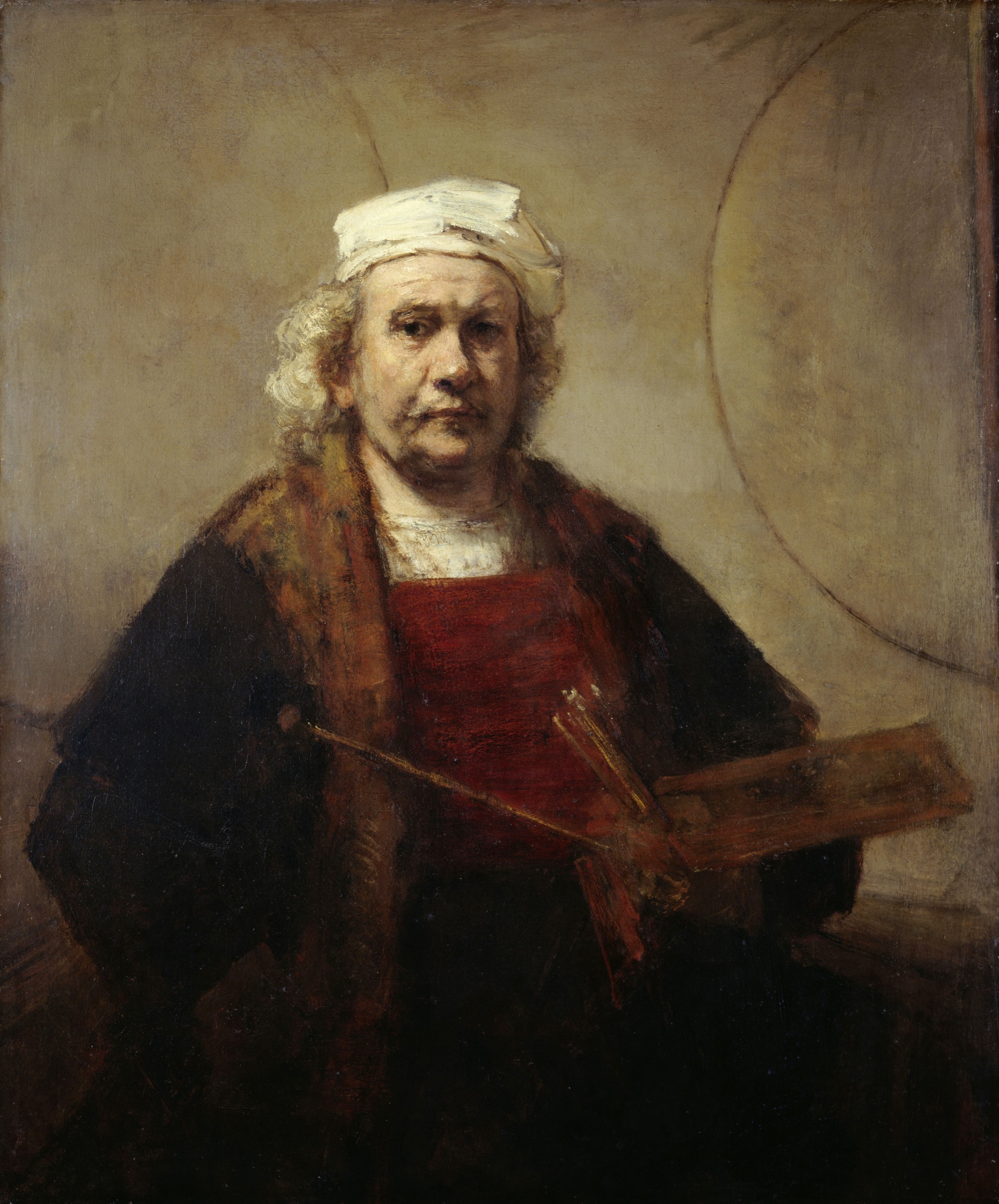 Self Portrait with Two Circles