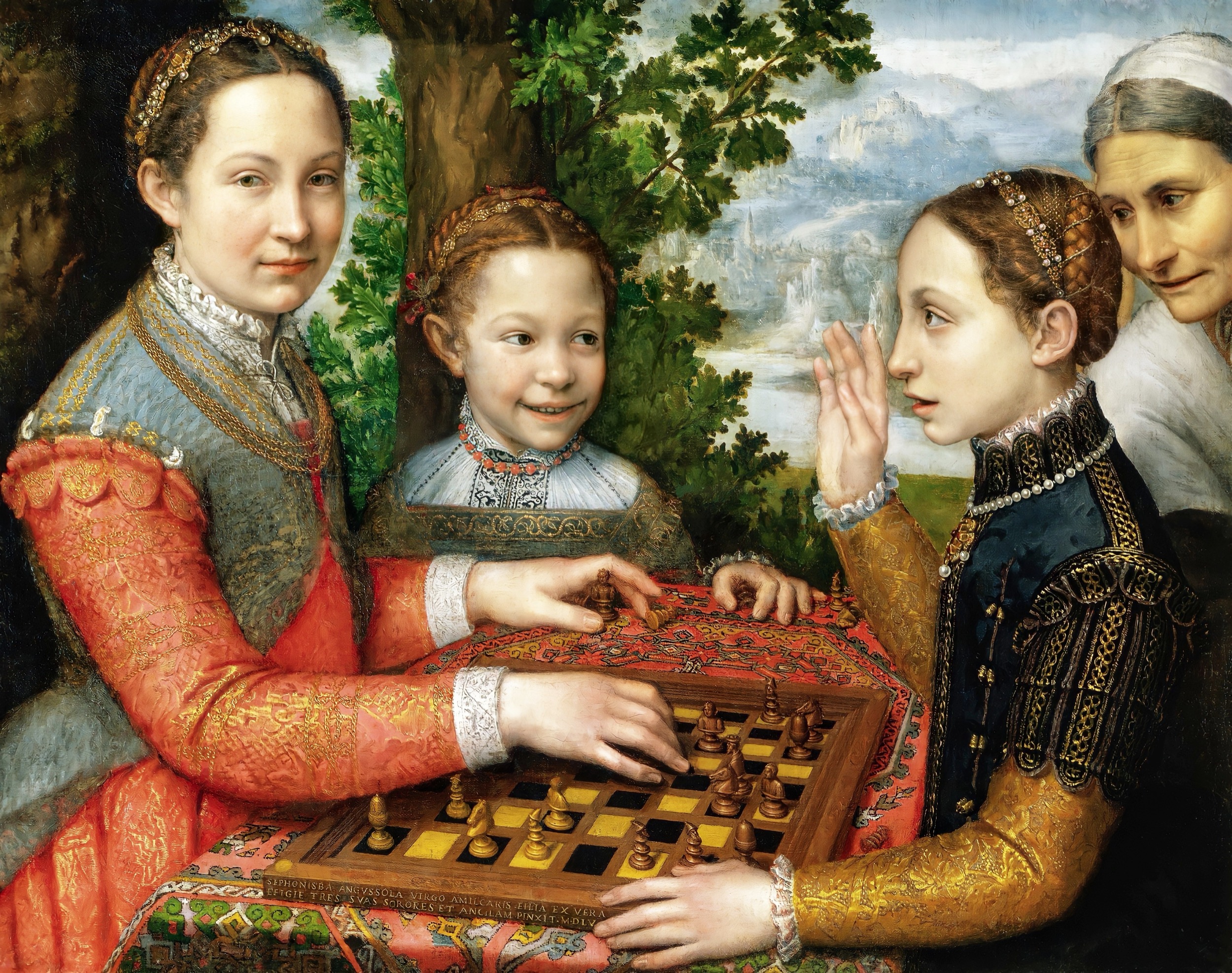 Portrait of the Artist's Sisters Playing Chess